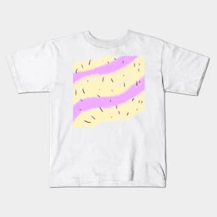 Pink yellow watercolor abstract art design Kids T-Shirt